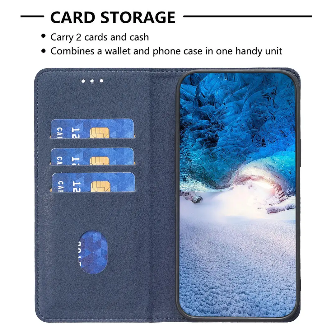 Apple iPhone 17 Leather Magnetic Flip Case Teal — feature 20