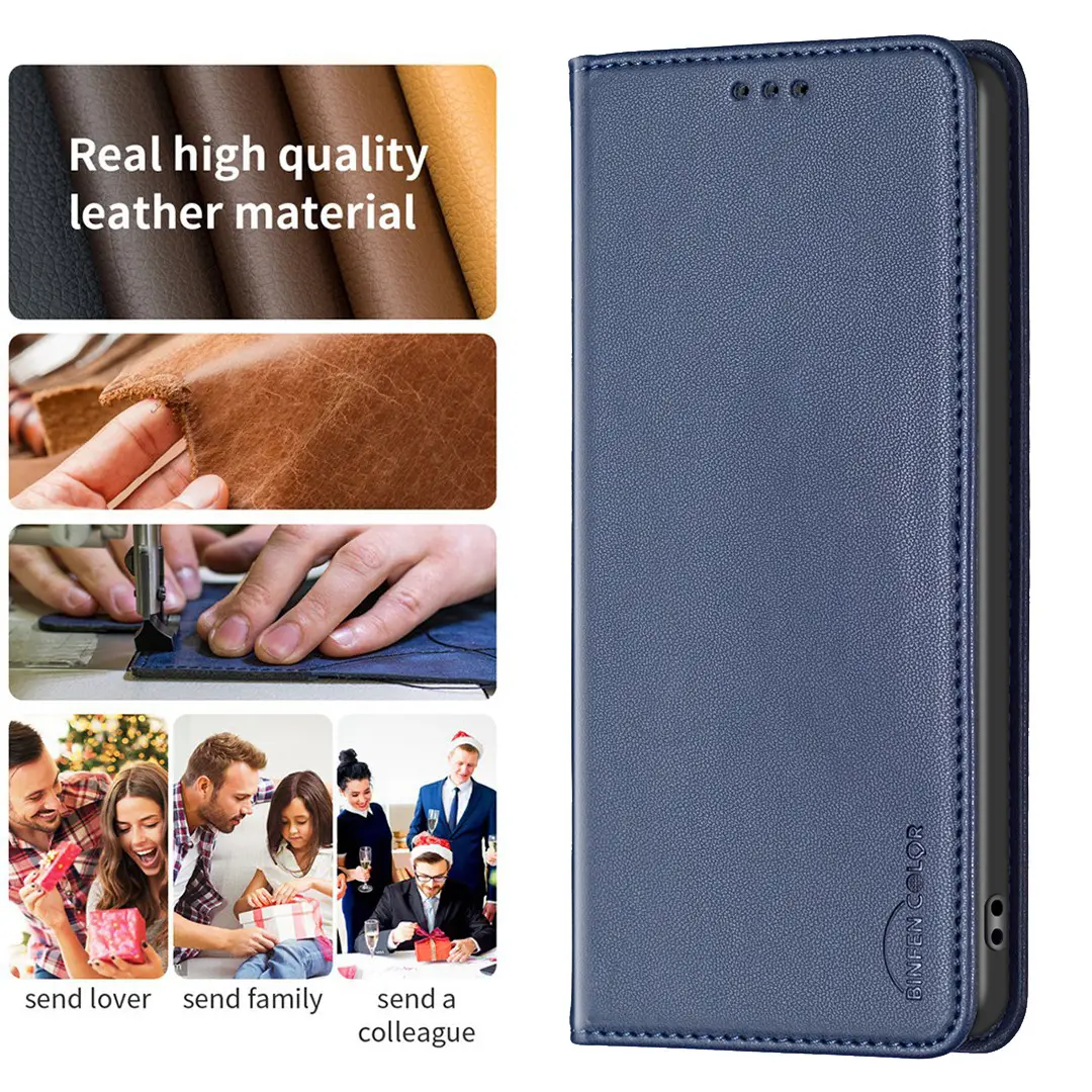 Apple iPhone 17 Leather Magnetic Flip Case Teal — feature 21