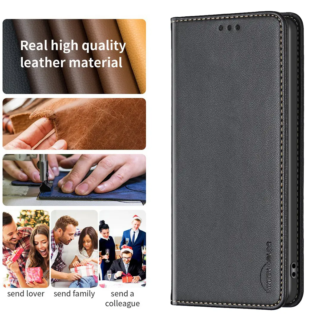 Apple iPhone 17 Leather Magnetic Flip Case Teal — feature 28