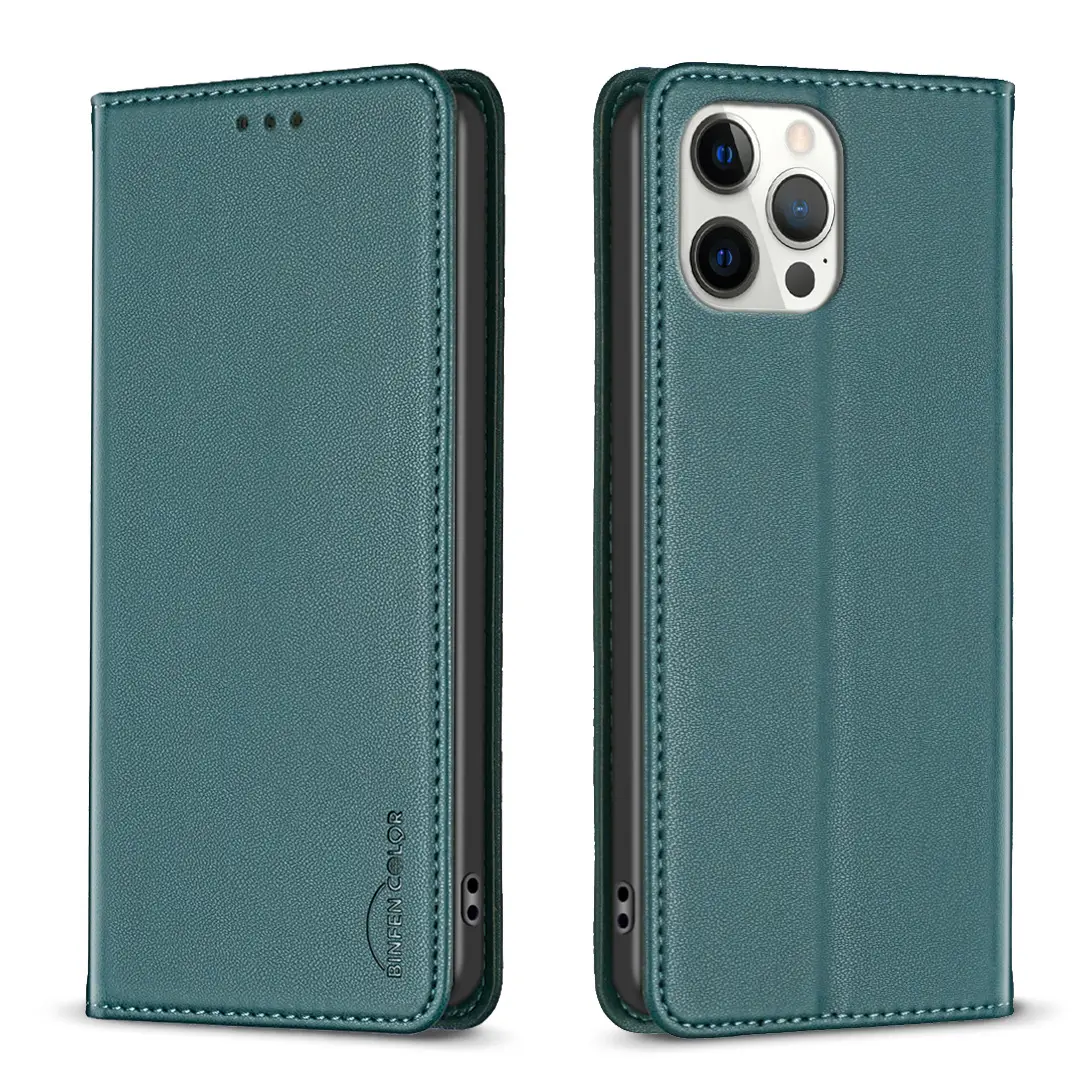 Apple iPhone 17 Leather Magnetic Flip Case Teal - Image 3