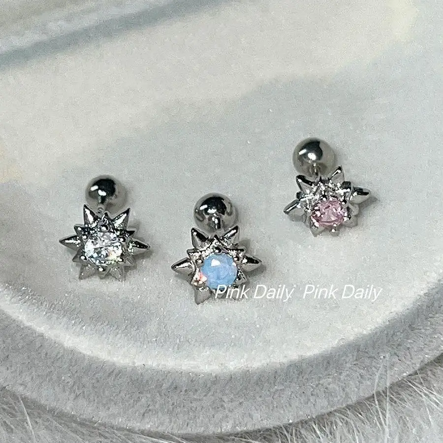 PinkDaliy Star Earrings with Zircon & Silver Plating - Image 5