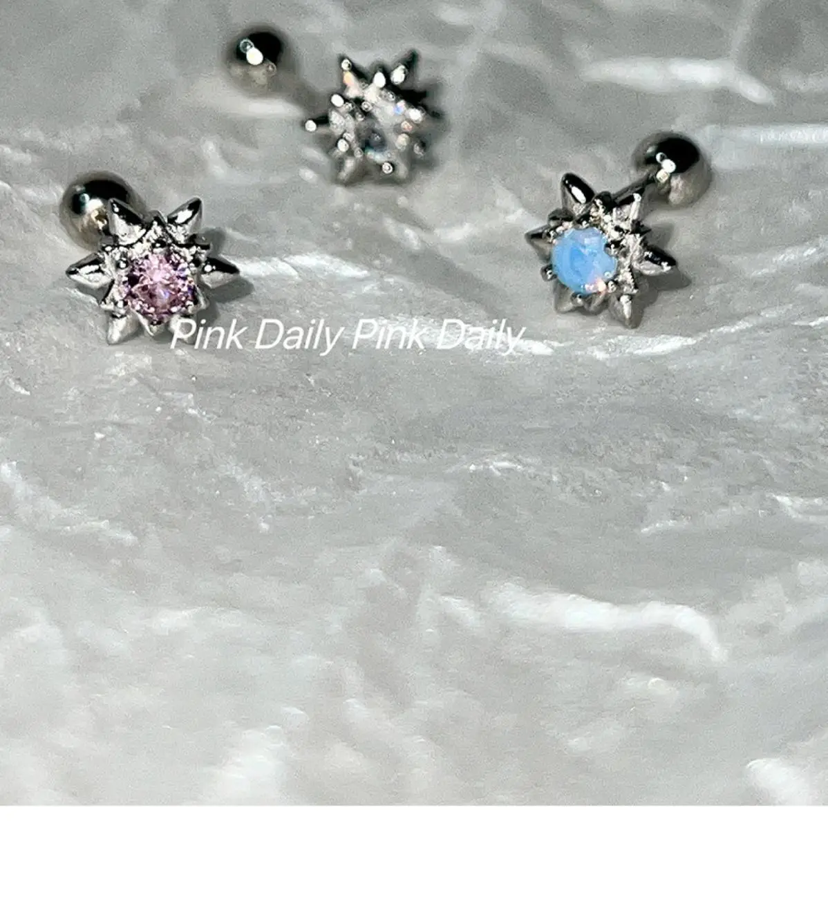 PinkDaliy Star Earrings with Zircon & Silver Plating — feature 10