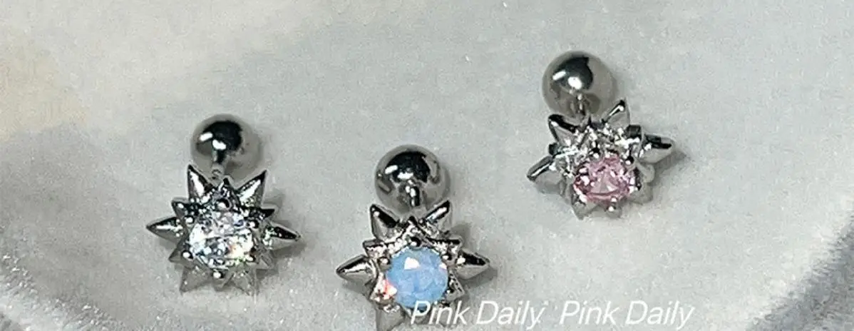 PinkDaliy Star Earrings with Zircon & Silver Plating — feature 8