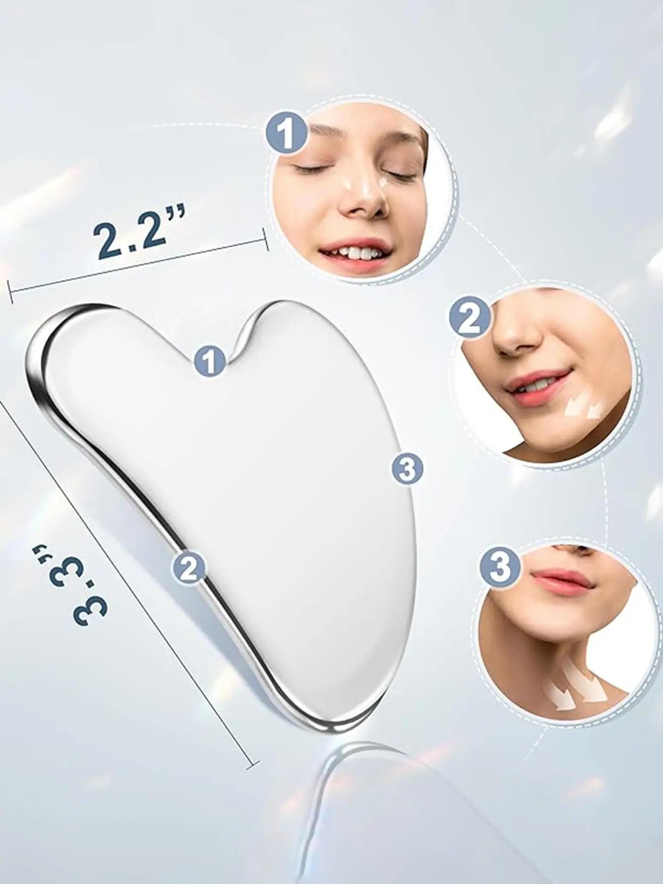 304 Heart-Shaped Facial Scrapping Board with Drawstring Bag — feature 17