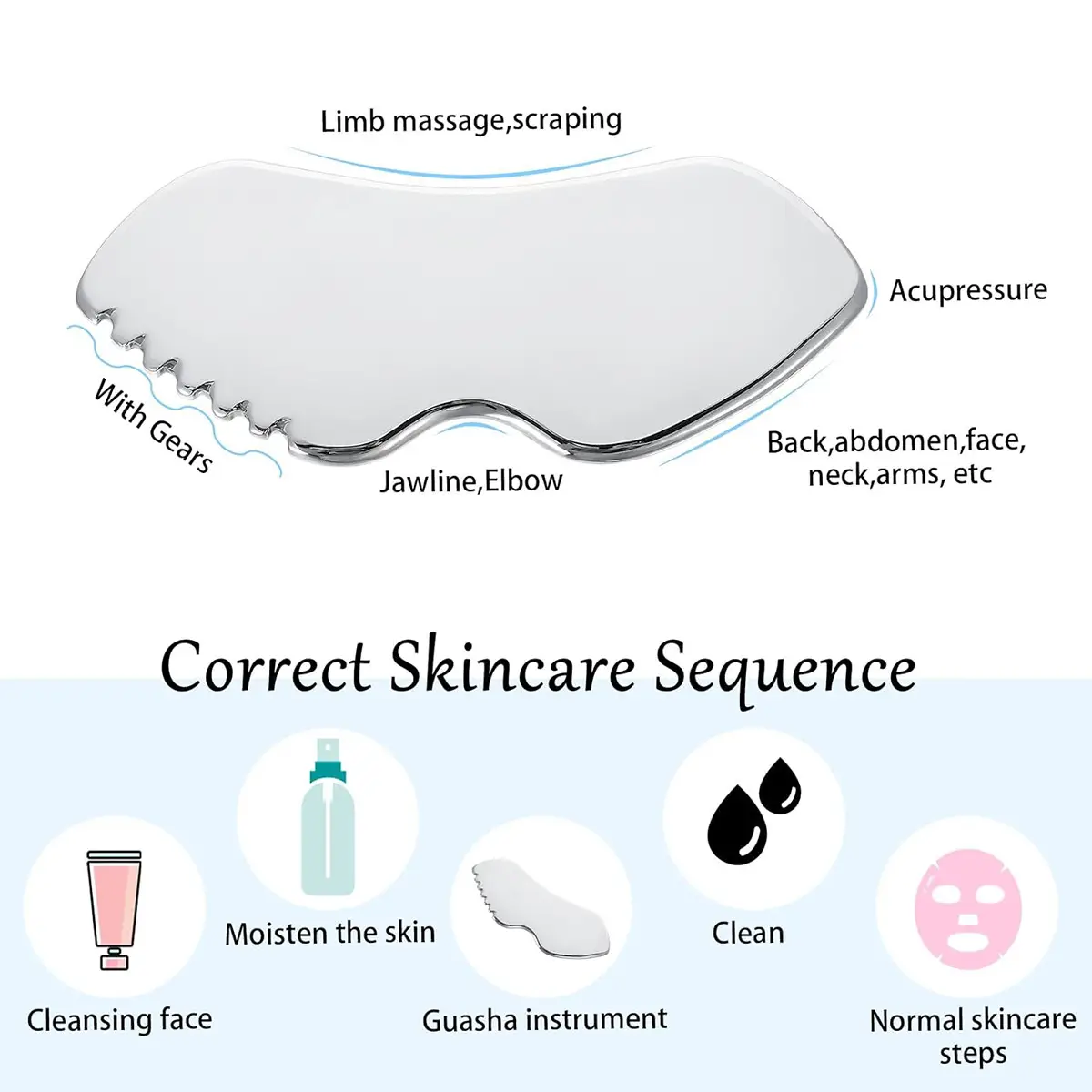 304 Heart-Shaped Facial Scrapping Board with Drawstring Bag — feature 22