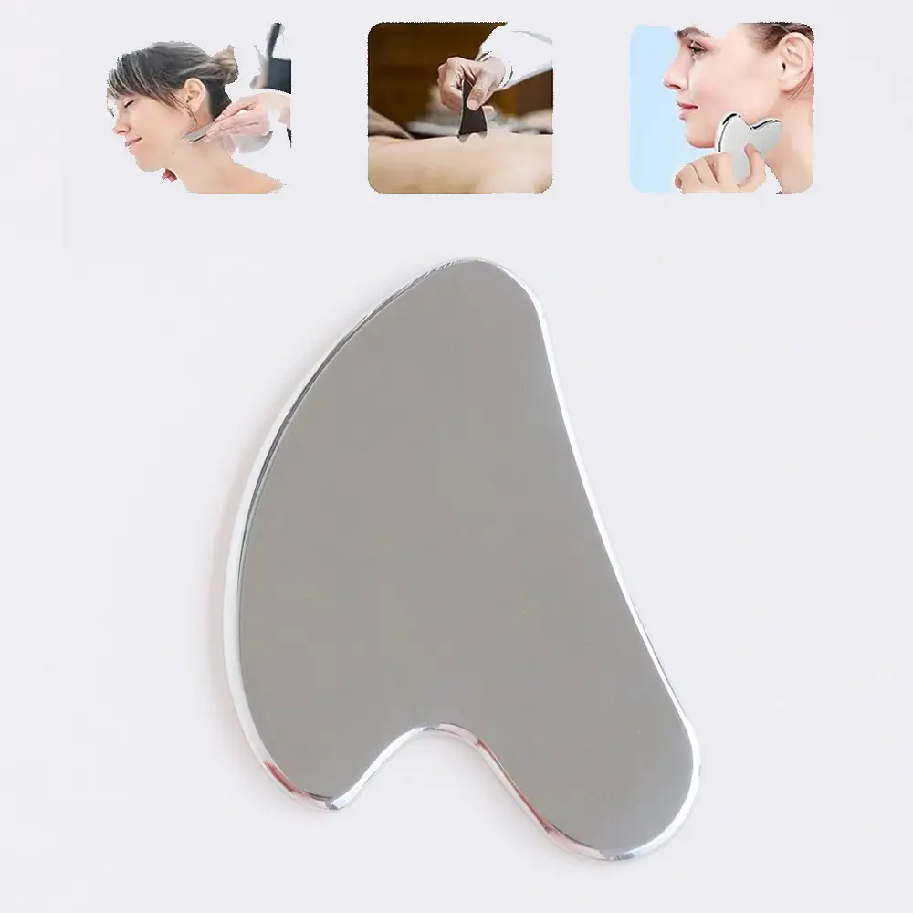 304 Heart-Shaped Facial Scrapping Board with Drawstring Bag — feature 4