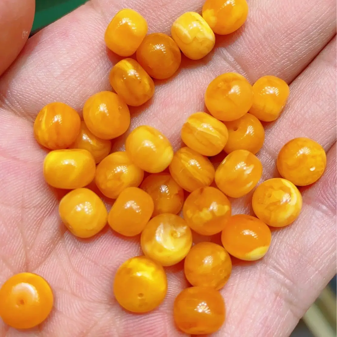 Natural Old Flower Wax Beads 6-10mm Loose Accessories - Image 3