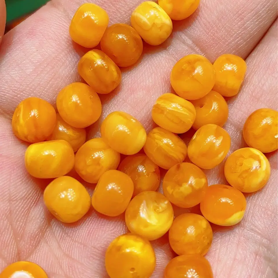 Natural Old Flower Wax Beads 6-10mm Loose Accessories - Image 4
