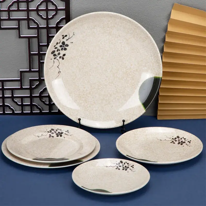 Green Herba Melamine Round Rice Dish - Image 20