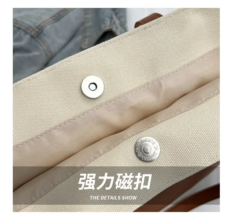 Women Large Canvas Shoulder Bag 2026 — feature 13