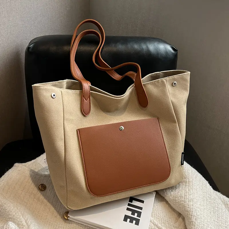 Women Large Canvas Shoulder Bag 2026 - Image 2