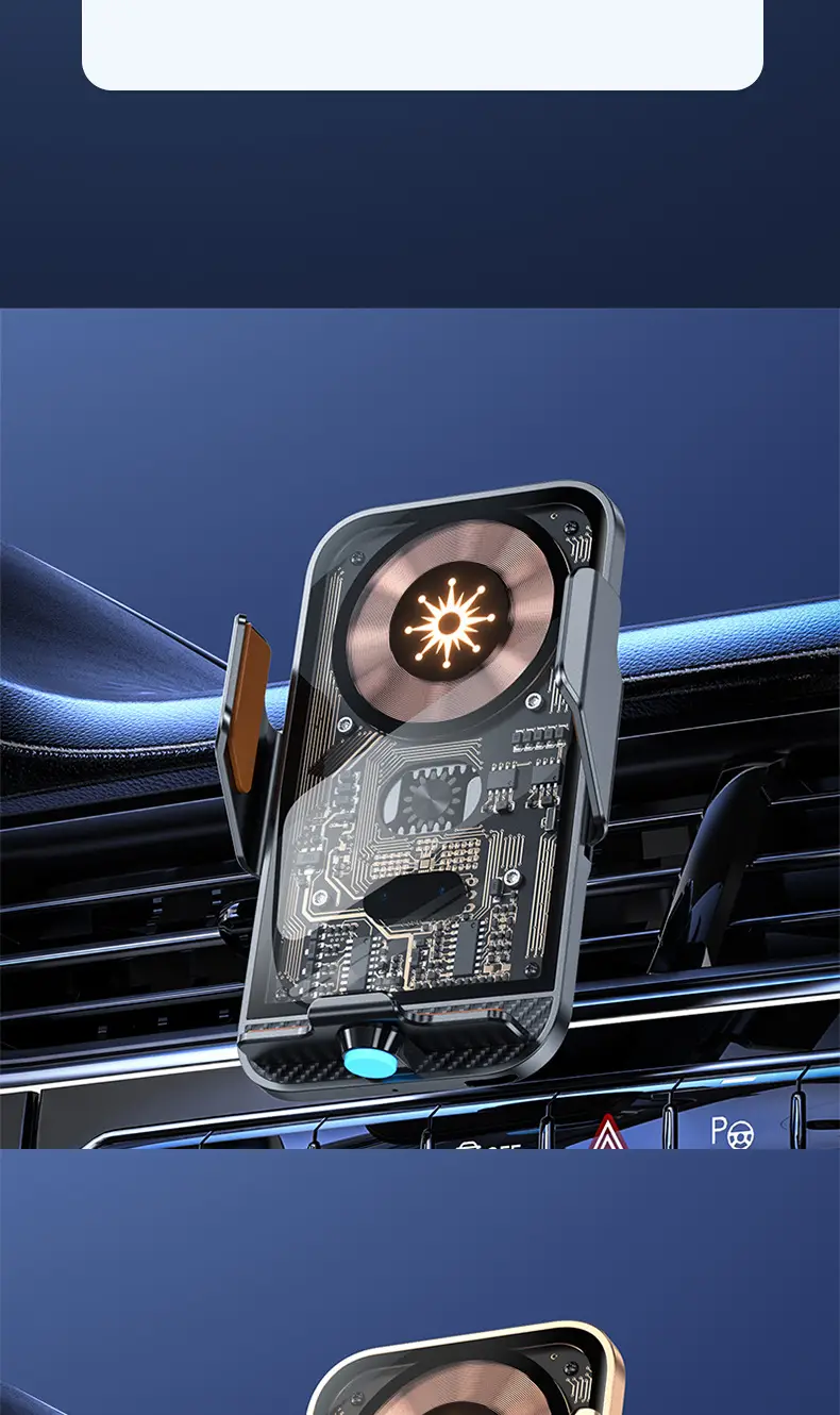 Smart Wireless Car Charger with 15W Fast Charging & Digital Display — feature 17