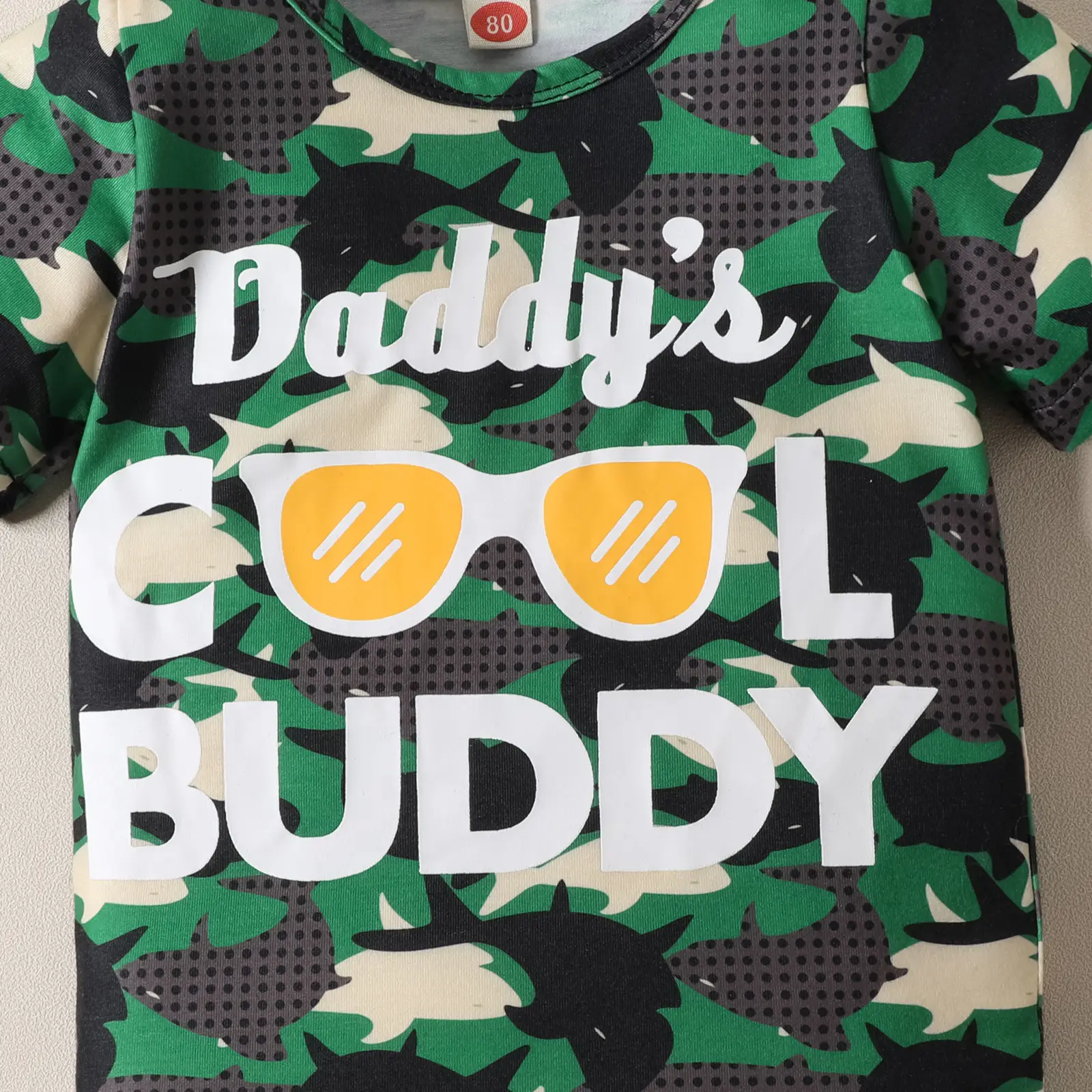 Camouflage Boys T-Shirt Shorts Set Small Medium - Image 4