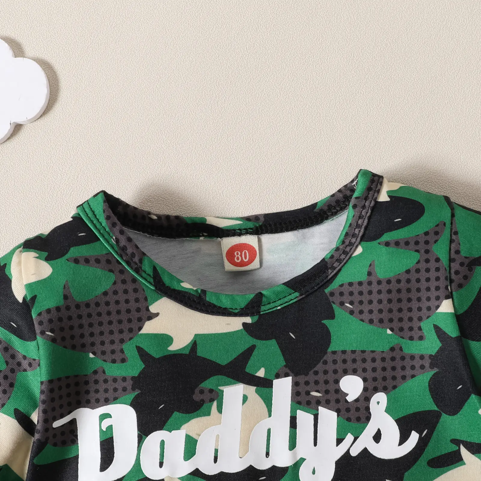 Camouflage Boys T-Shirt Shorts Set Small Medium — feature 4