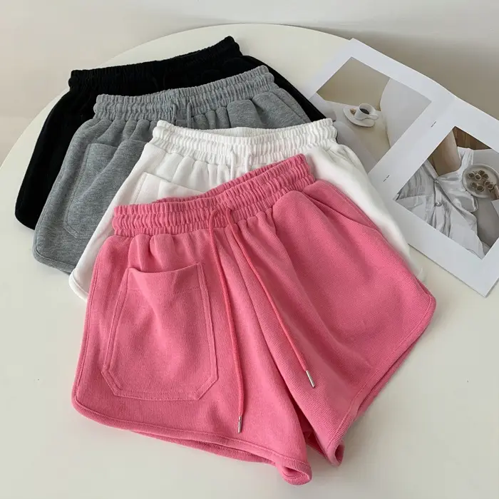 Women's Black Super Short Casual Shorts Large Pocket - Image 5