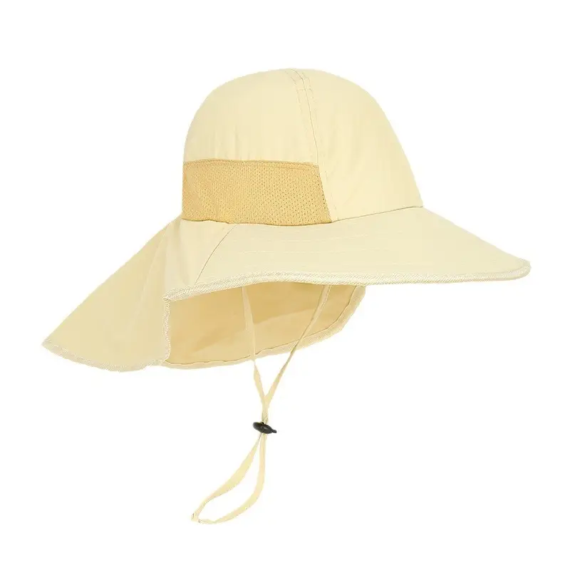 Children Sun Hat Pink Adjustable Neck Cover - Image 33