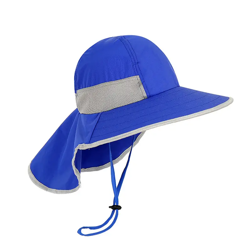 Children Sun Hat Pink Adjustable Neck Cover — feature 21