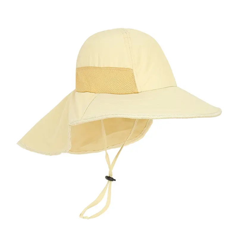 Children Sun Hat Pink Adjustable Neck Cover — feature 24