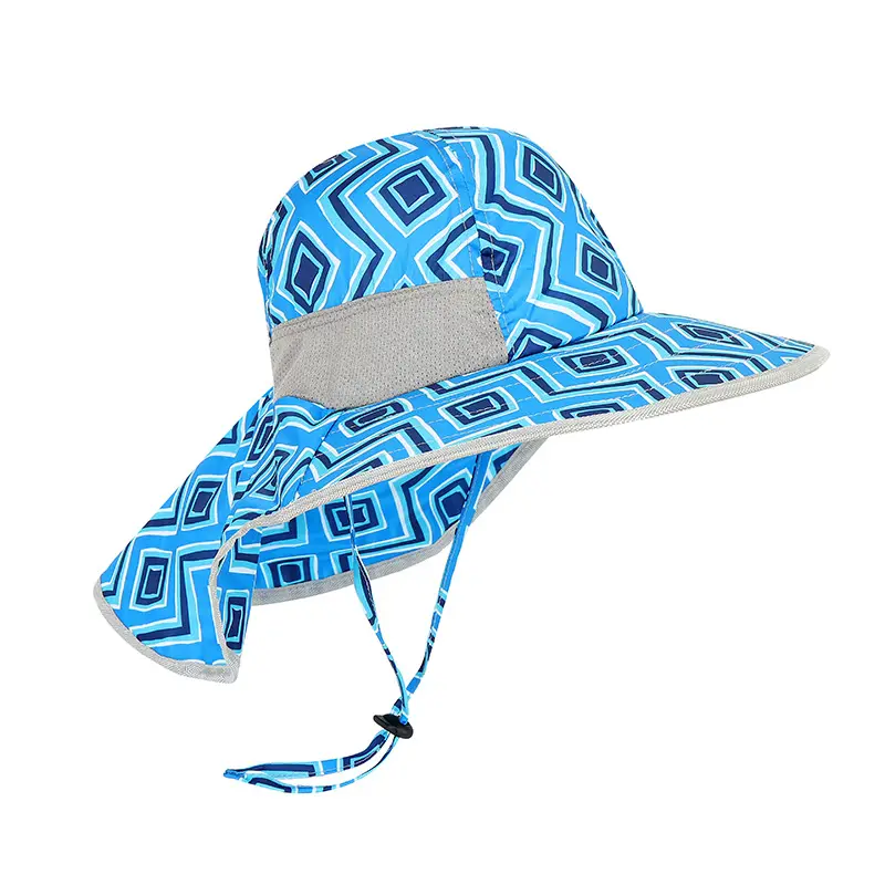 Children Sun Hat Pink Adjustable Neck Cover - Image 10