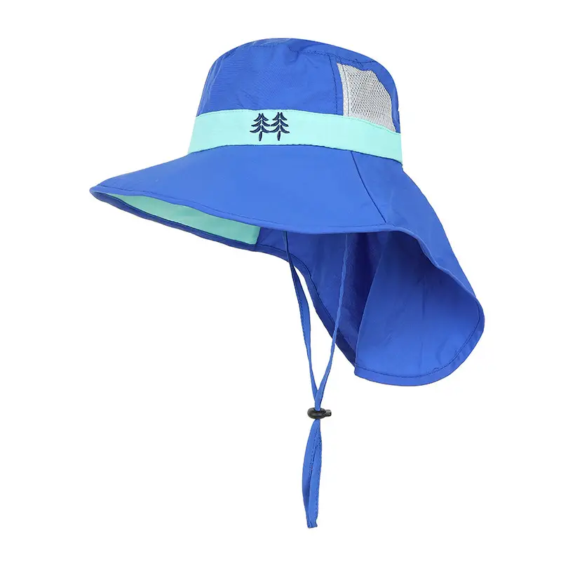 Children Sun Hat Pink Adjustable Neck Cover - Image 15