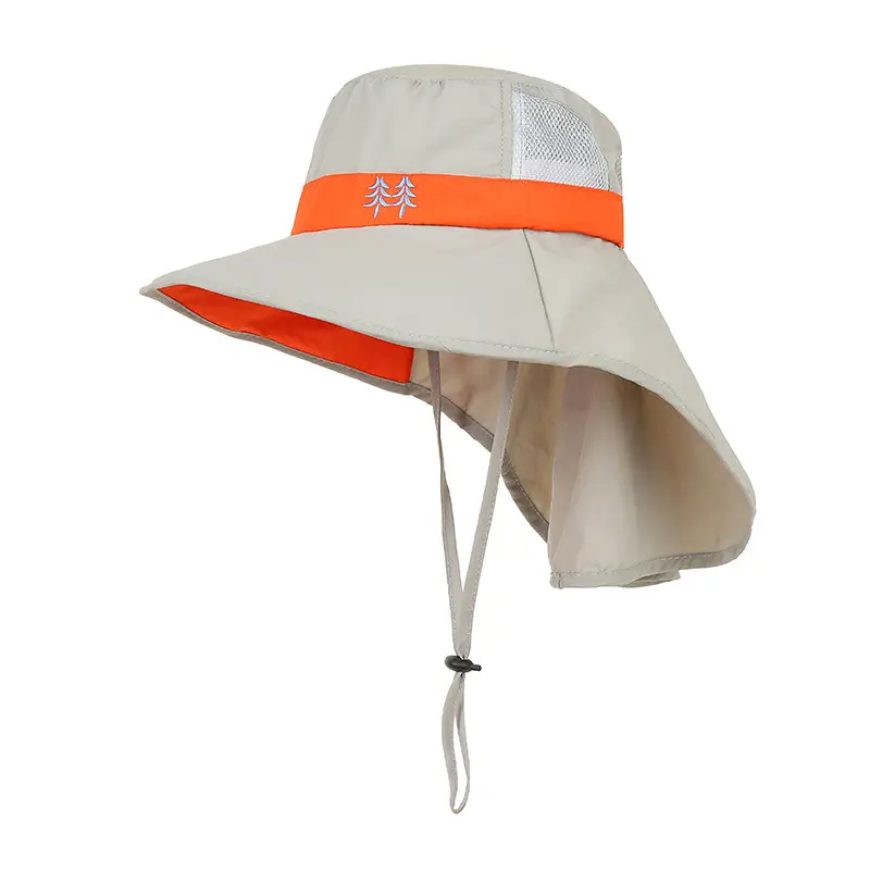 Children Sun Hat Pink Adjustable Neck Cover - Image 17