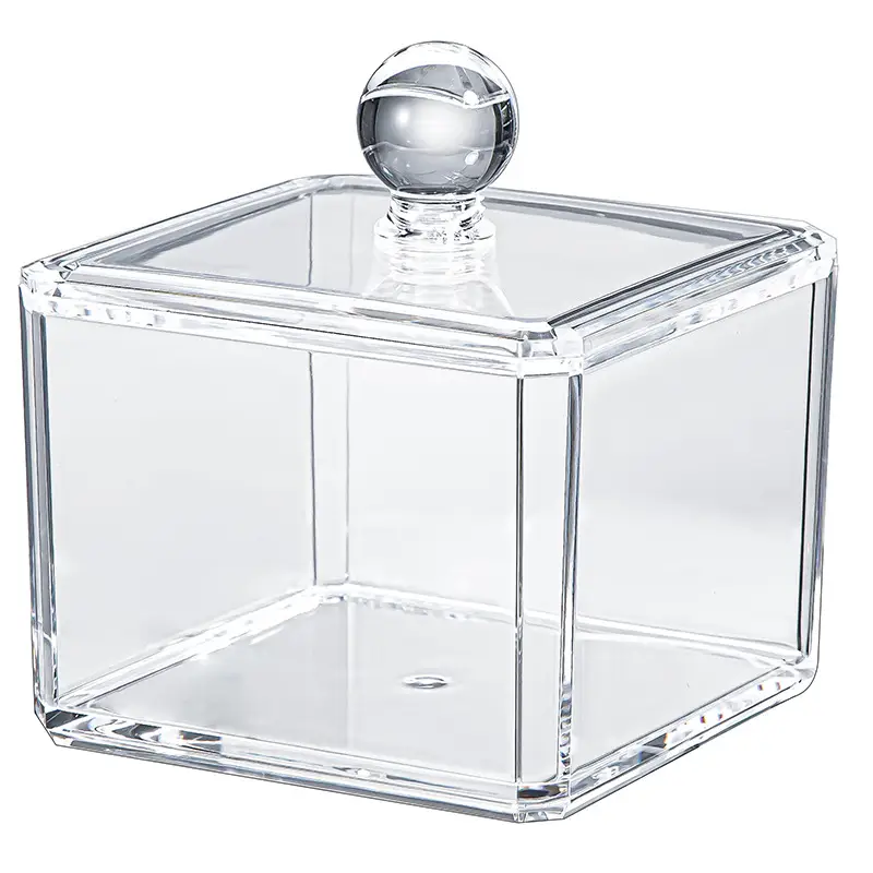 Transparent Cotton Swab & Makeup Remover Storage Box - Image 12