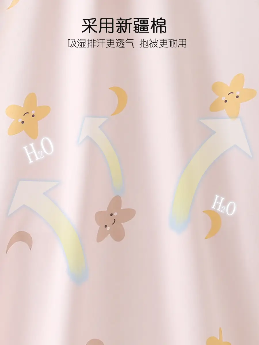 Newborn Single Layer Quilted Swaddle Blanket Pink Moon Stars - Image 5