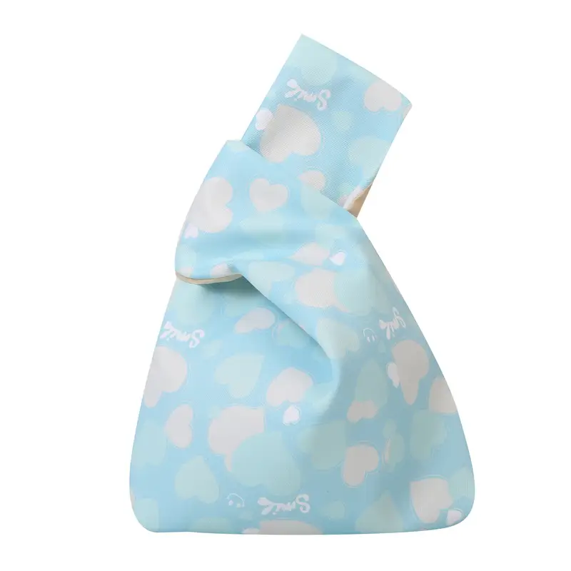 Pink Polka Dot Mini Knotted Phone Bag - Image 2