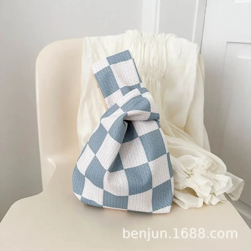 Pink Polka Dot Mini Knotted Phone Bag - Image 4