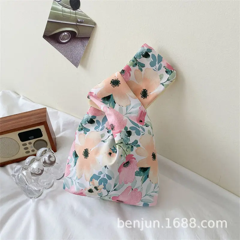 Pink Polka Dot Mini Knotted Phone Bag - Image 8