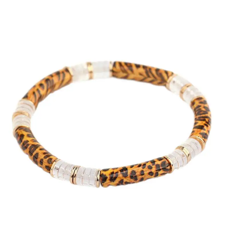 Leopard Print Acrylic Gold Bracelet for Women — feature 8