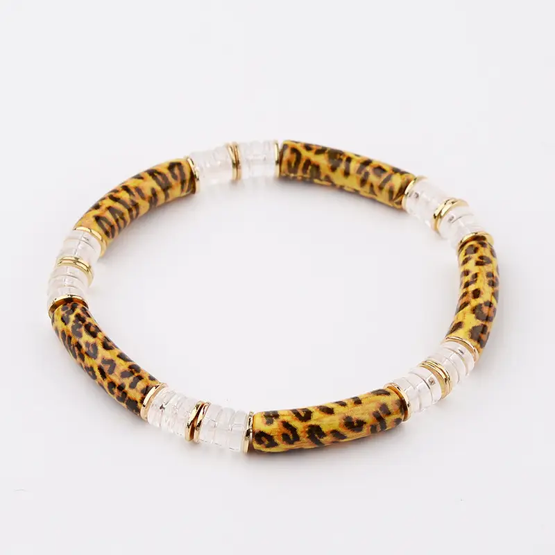 Leopard Print Acrylic Gold Bracelet for Women - Image 5