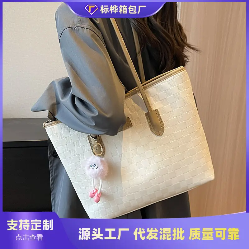 Black Embossed Tote Bag for Women 2023 - Image 4