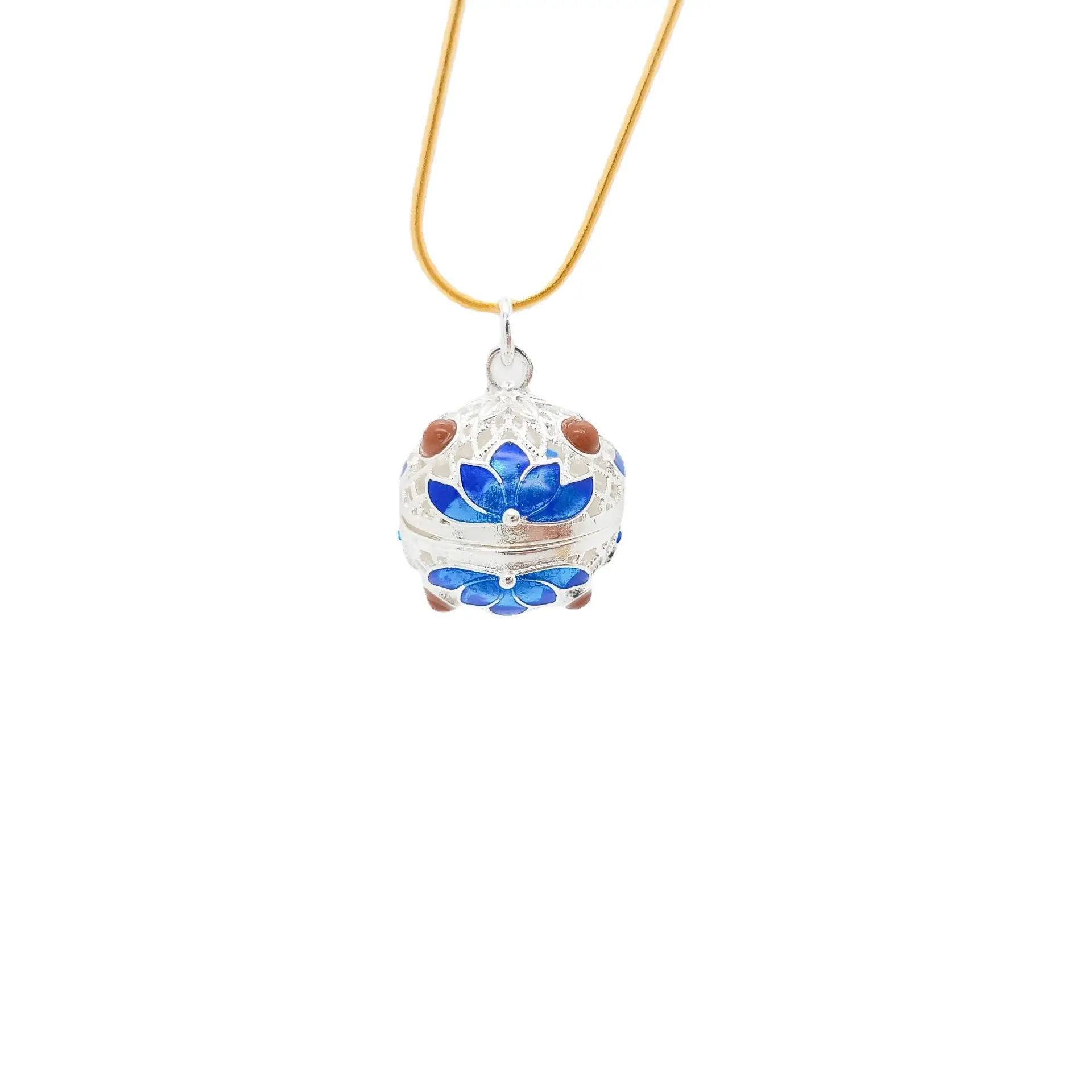 Golden Lotus Hollow Sachet Necklace with Color-Preserving Design - Image 29
