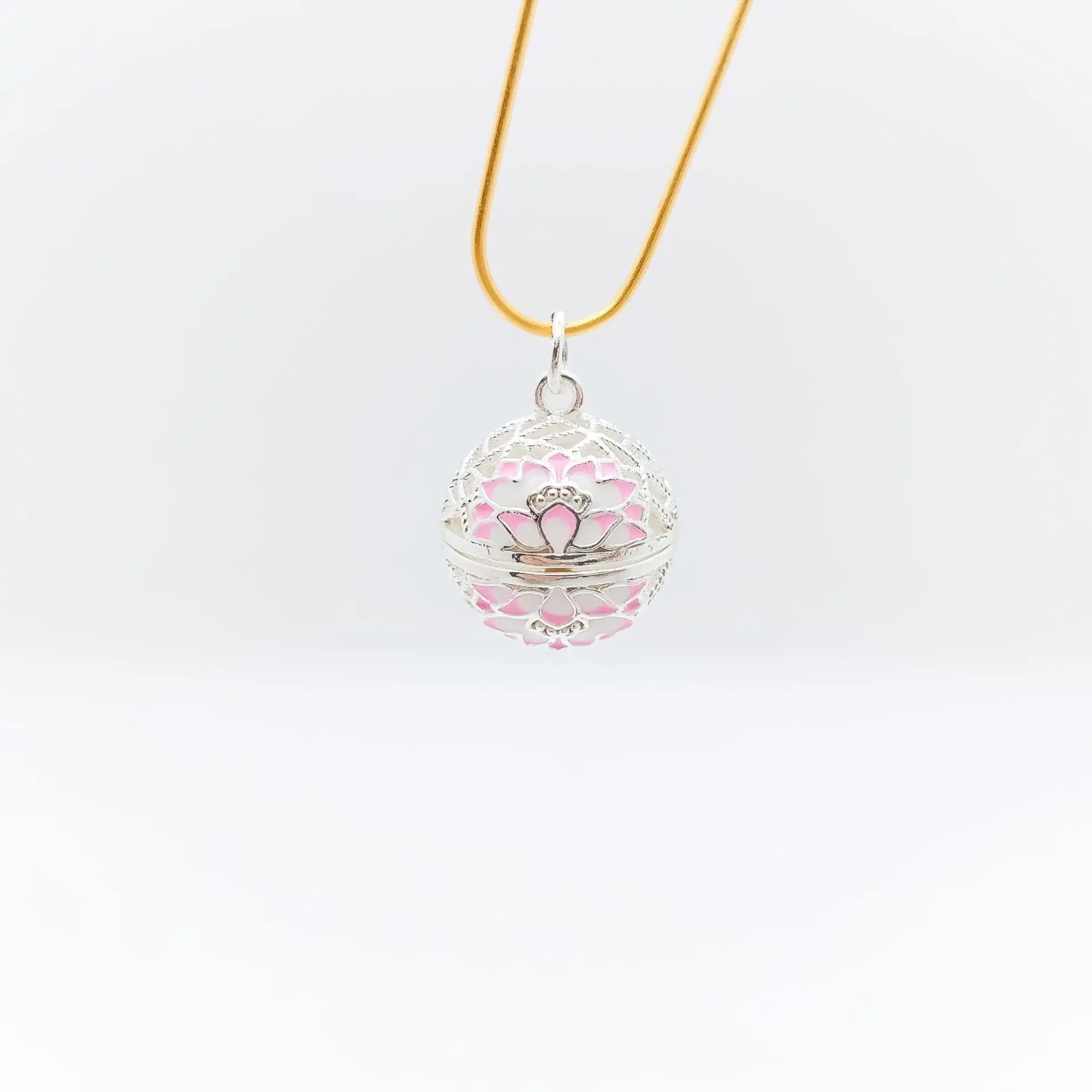 Golden Lotus Hollow Sachet Necklace with Color-Preserving Design - Image 16