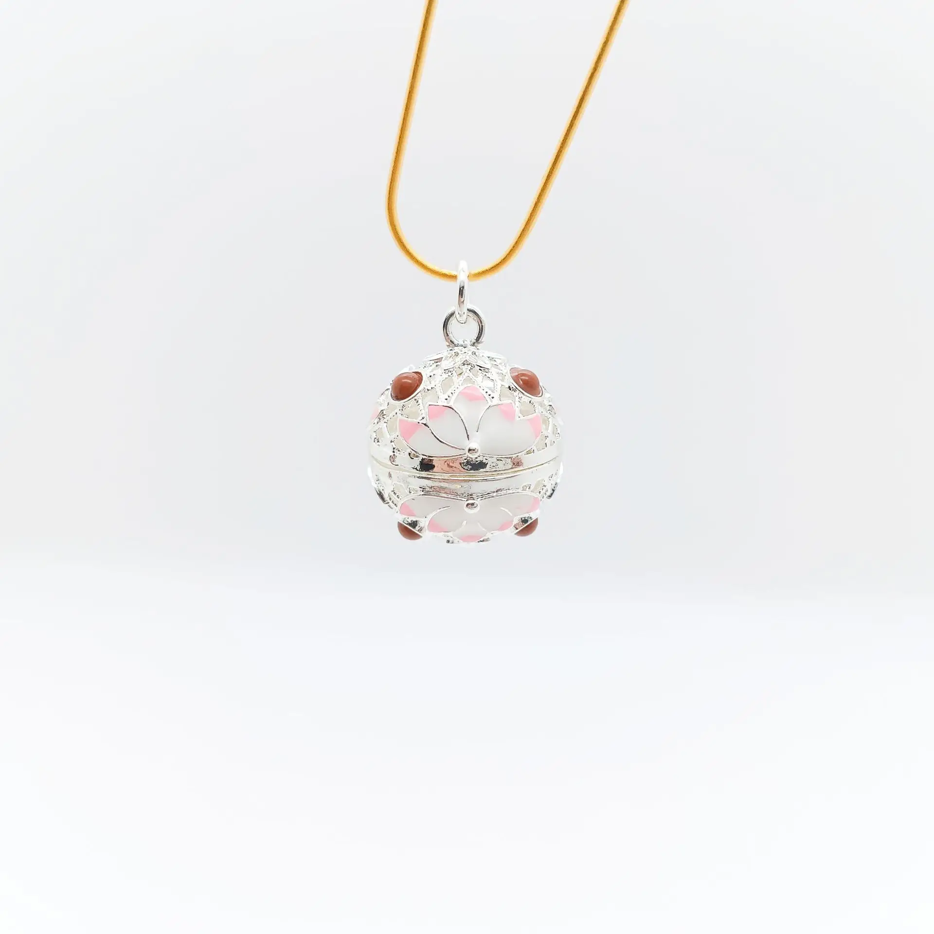 Golden Lotus Hollow Sachet Necklace with Color-Preserving Design - Image 24