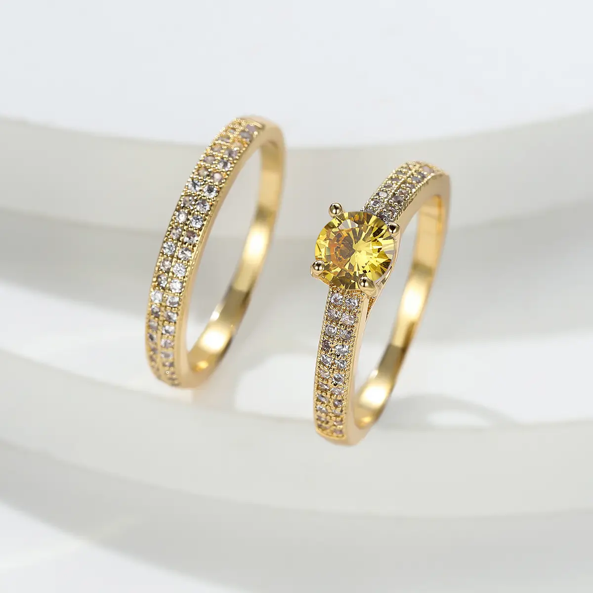 Cross-Country Jewellery Set Red Gemstone Diamond Stacked Ring — feature 5