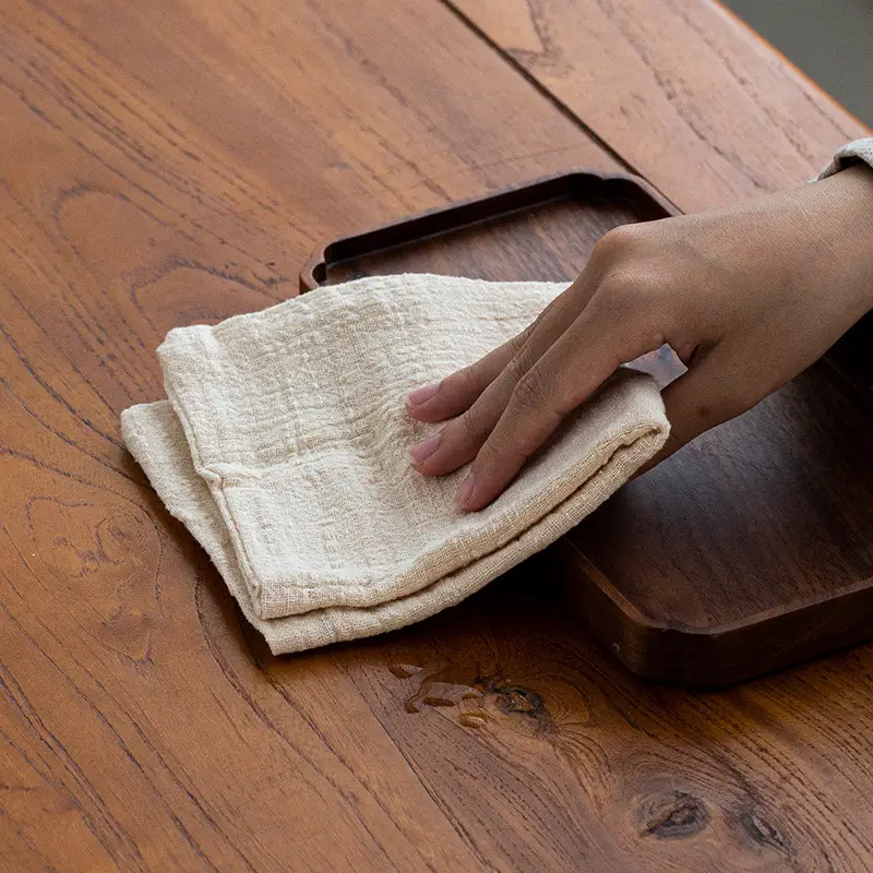 Japanese Cotton Linen Tea Towel Thick Absorbent Zen Tablecloth - Image 11