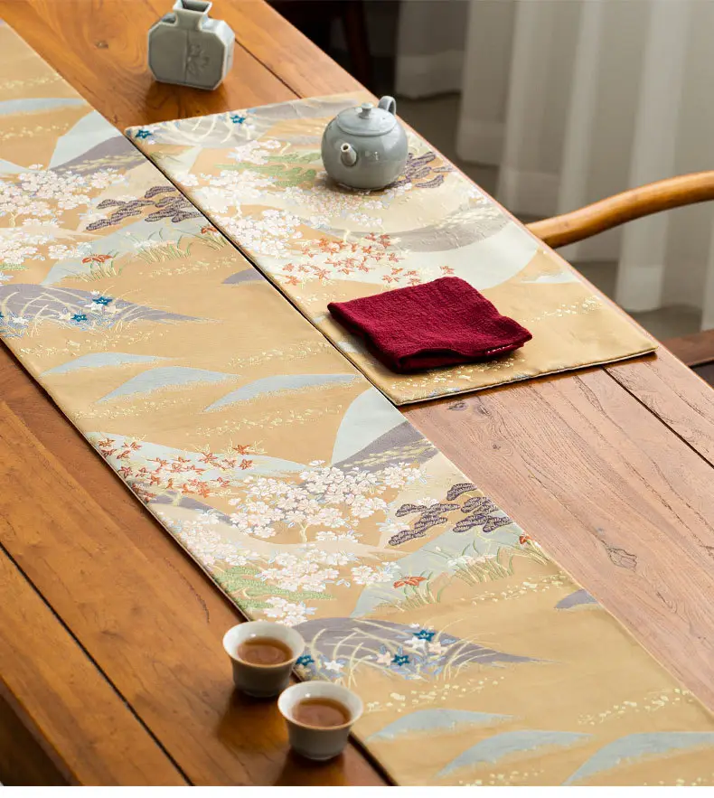 Japanese Cotton Linen Tea Towel Thick Absorbent Zen Tablecloth — feature 15