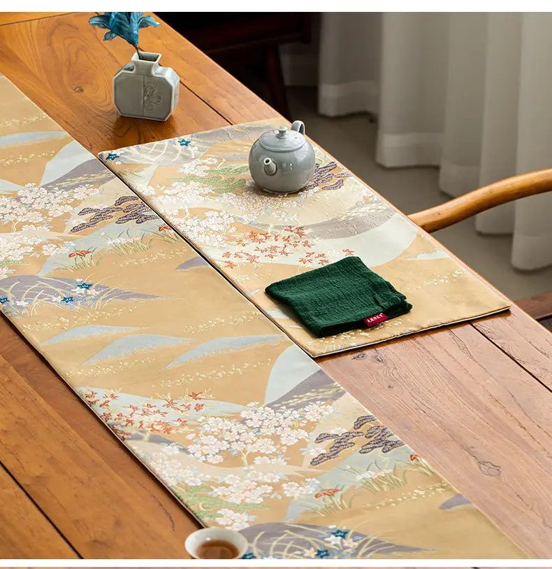 Japanese Cotton Linen Tea Towel Thick Absorbent Zen Tablecloth — feature 19