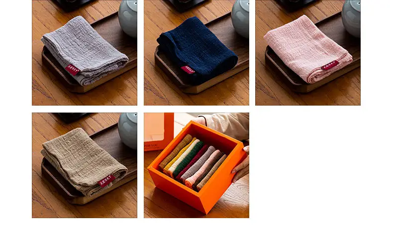 Japanese Cotton Linen Tea Towel Thick Absorbent Zen Tablecloth — feature 5