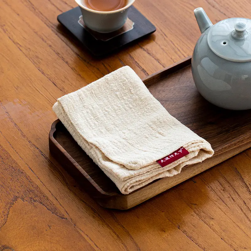 Japanese Cotton Linen Tea Towel Thick Absorbent Zen Tablecloth - Image 9