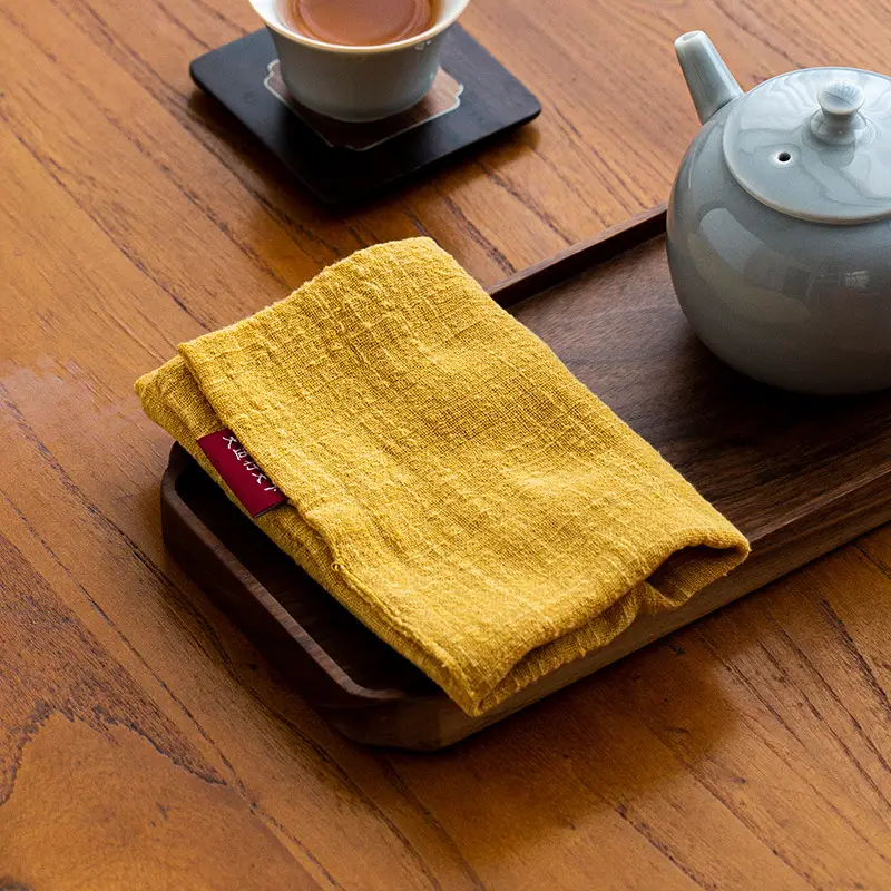 Japanese Cotton Linen Tea Towel Thick Absorbent Zen Tablecloth - Image 4
