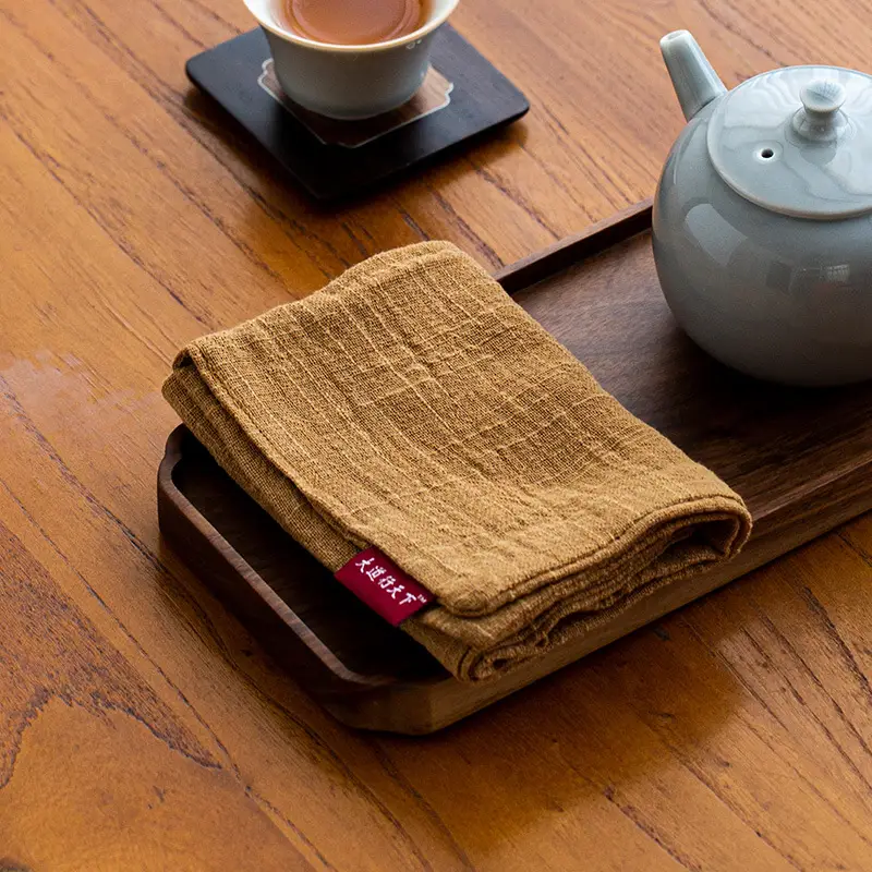 Japanese Cotton Linen Tea Towel Thick Absorbent Zen Tablecloth - Image 5