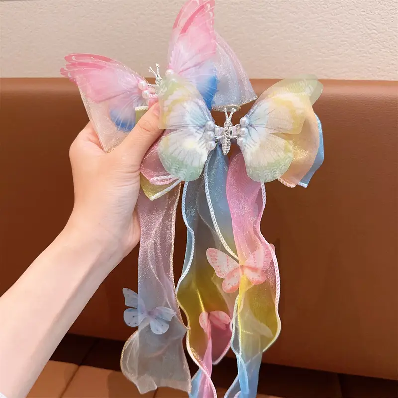 Moving Butterfly Mesh Hairpin for Girls 2024 New Style - Image 5