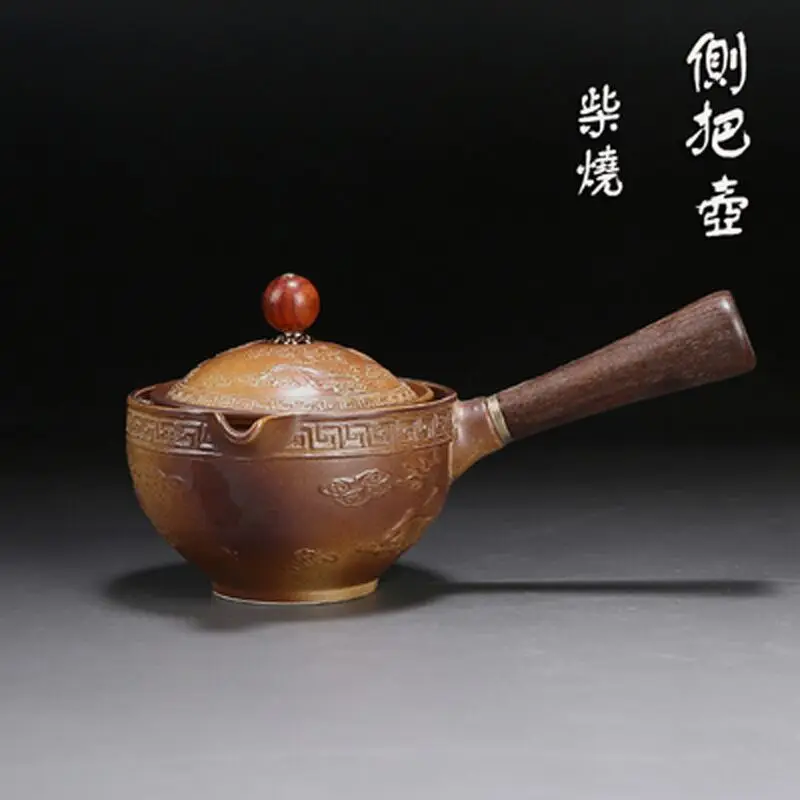 Blue Floral Travel Tea Set with Wooden Handle - Image 21