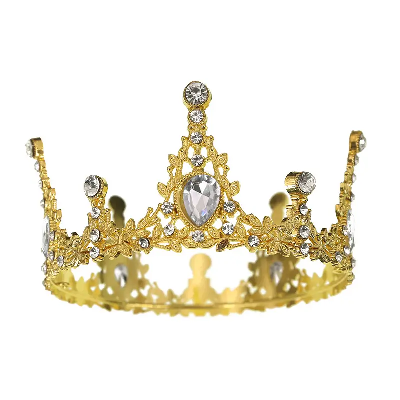 Luxury Gold Rhinestone Crown for Birthday & Events - Image 12