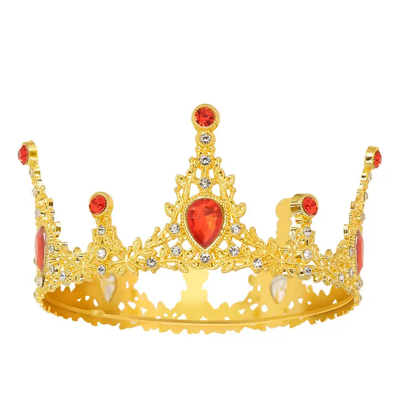 Luxury Gold Rhinestone Crown for Birthday & Events - Image 5