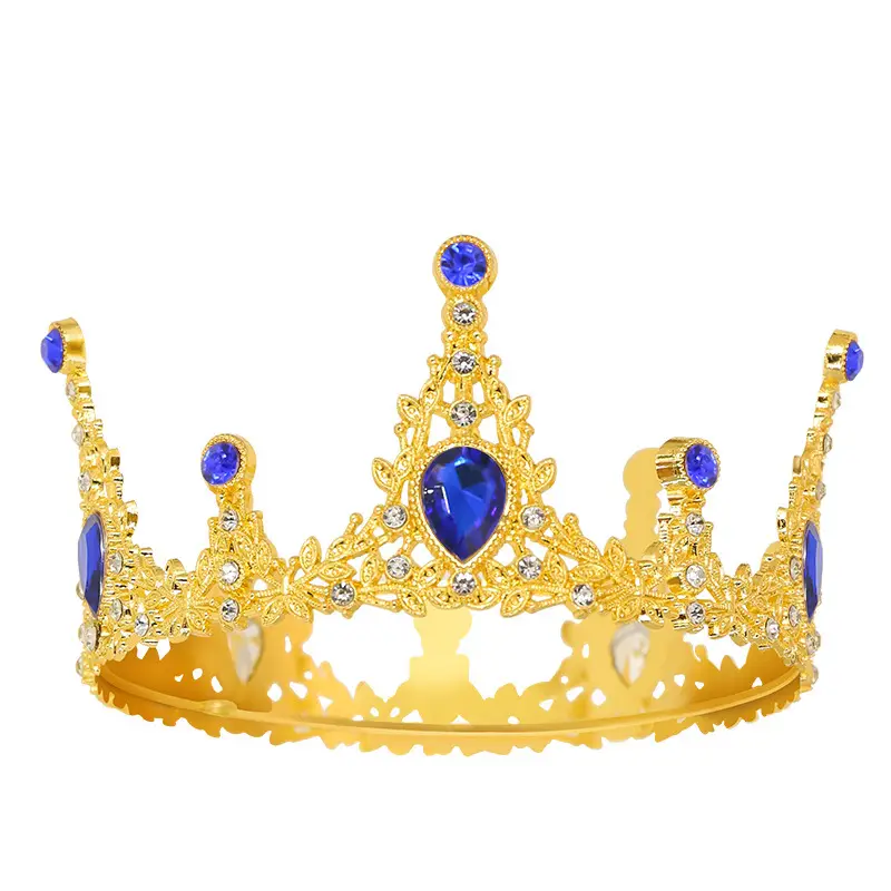 Luxury Gold Rhinestone Crown for Birthday & Events - Image 6