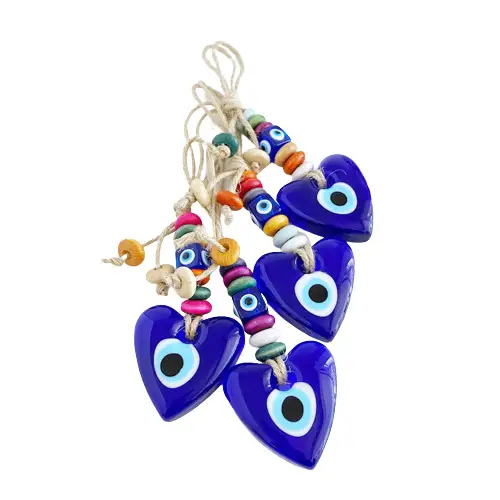 Heart-shaped Blue Eyes Devil's Eye Pendant Set - Image 6